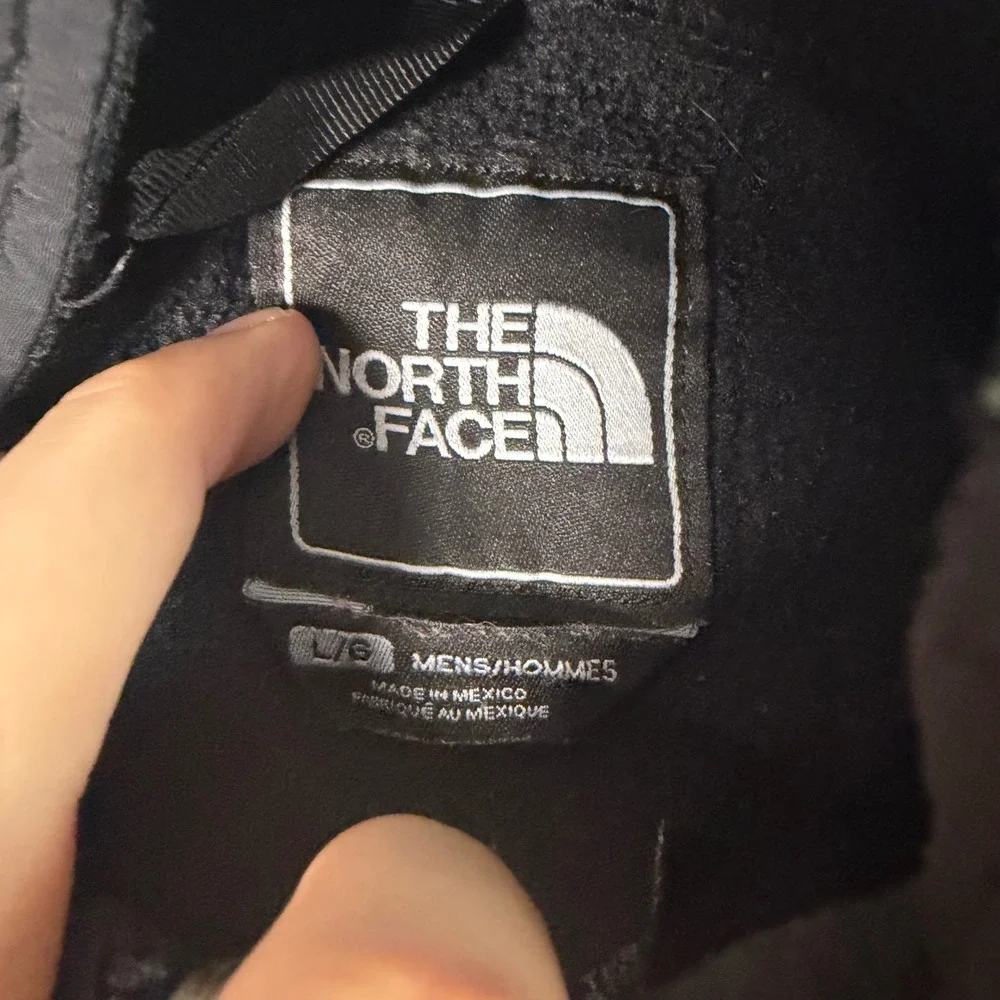 The North Face Mens Denali Fleece Jacket Black Full Zip Mock Neck Large